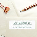 Search for botanical illustration return address labels Whimsical
