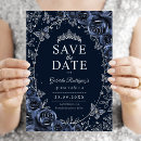 Search for navy silver save the dates 15th birthday