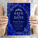 Search for royal blue save the dates Princess tiara crown