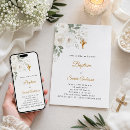 Search for adult christening invitations Gold cross