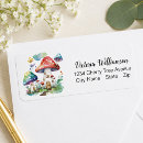 Search for toadstools return address labels Cottagecore