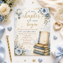 Search for a new chapter baby shower invitations Story book