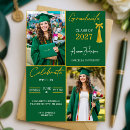 Search for green and gold graduation invitations Elegant