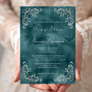 Search for teal and silver invitations Elegant