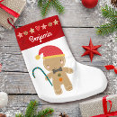 Search for gingerbread christmas stockings Red