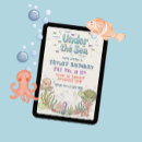 Search for sea horse birthday invitations Turtle
