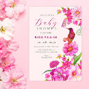 Search for hummingbird baby shower invitations Pink