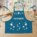 Search for white blue star aprons For kids