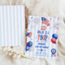 Search for july four invitations Red white and blue