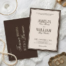 Search for chocolate brown wedding invitations Simple