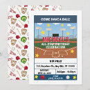 Search for softball birthday invitations Girls