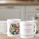 Search for white owl mugs Pink