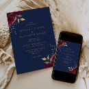 Search for navy blue red wedding invitations Elegant