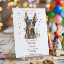 Search for dobermans invitations Watercolor