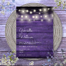 Search for light purple wedding invitations Rustic