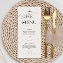 Search for black and white menus Traditional classic classy