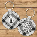 Search for black white checkered key rings Plaid
