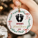 Search for baby footprint christmas tree decorations Baby's first
