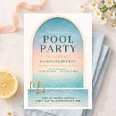 Search for pool 40th birthday invitations For her