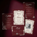 Search for burgundy and ivory wedding invitations For her