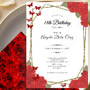 Search for elegant red and gold birthday invitations Butterfly