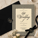 Search for vintage black and ivory wedding invitations Script