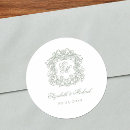Search for elegant green wedding stickers Vintage