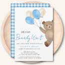 Search for plaid baby boy shower invitations We can bearly wait