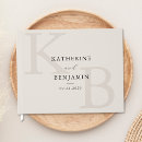 Search for monogram wedding guest books Typography