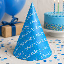 Search for blue paper party hats Boy
