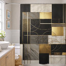Search for gold black white shower curtains Abstract