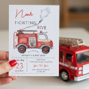 Search for red truck birthday invitations Boy