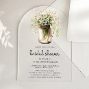 Search for mason jar bridal shower invitations Watercolor flowers