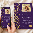 Search for purple confetti invitations Gold