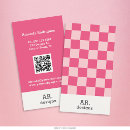 Search for chequered business cards Qr code