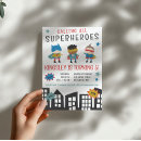 Search for skyline birthday invitations Calling all superheroes