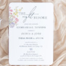 Search for wild flower dinner invitations Watercolor
