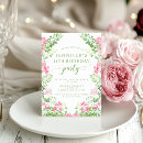 Search for hot pink and green invitations Watercolor flowers