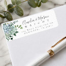 Search for blue floral return address labels Eucalyptus