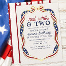 Search for red white and two invitations Coquette