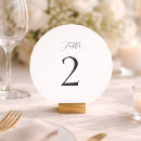 Search for number 1 Elegant table numbers