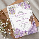 Search for lavender and gold quinceanera invitations Mis quince anos