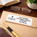 Search for christian cross return address labels Catholic