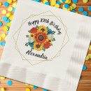 Search for blue daisy flower napkins Birthday