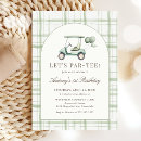 Search for golf cart invitations Gingham