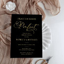 Search for black and gold rehearsal dinner invitations Typography