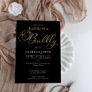 Search for black gold bridal brunch invitations Calligraphy