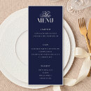 Search for navy blue wedding menus Minimalist
