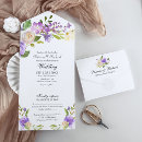 Search for purple floral wedding invitations Violet