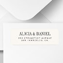 Search for couple return address labels Bride and groom